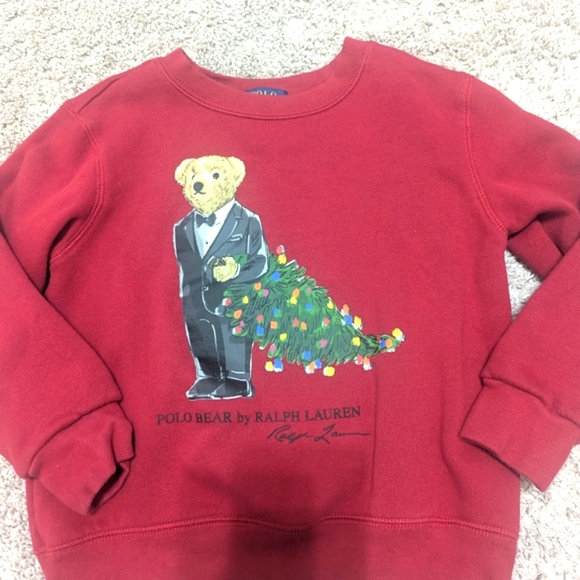 Polo by Ralph Lauren Kids Bear Christmas Sweatshirt - Picture 1 of 3